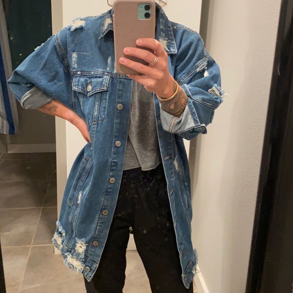 Audrey 3+1 Long Jean Jacket